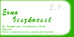 erno viszkocsil business card